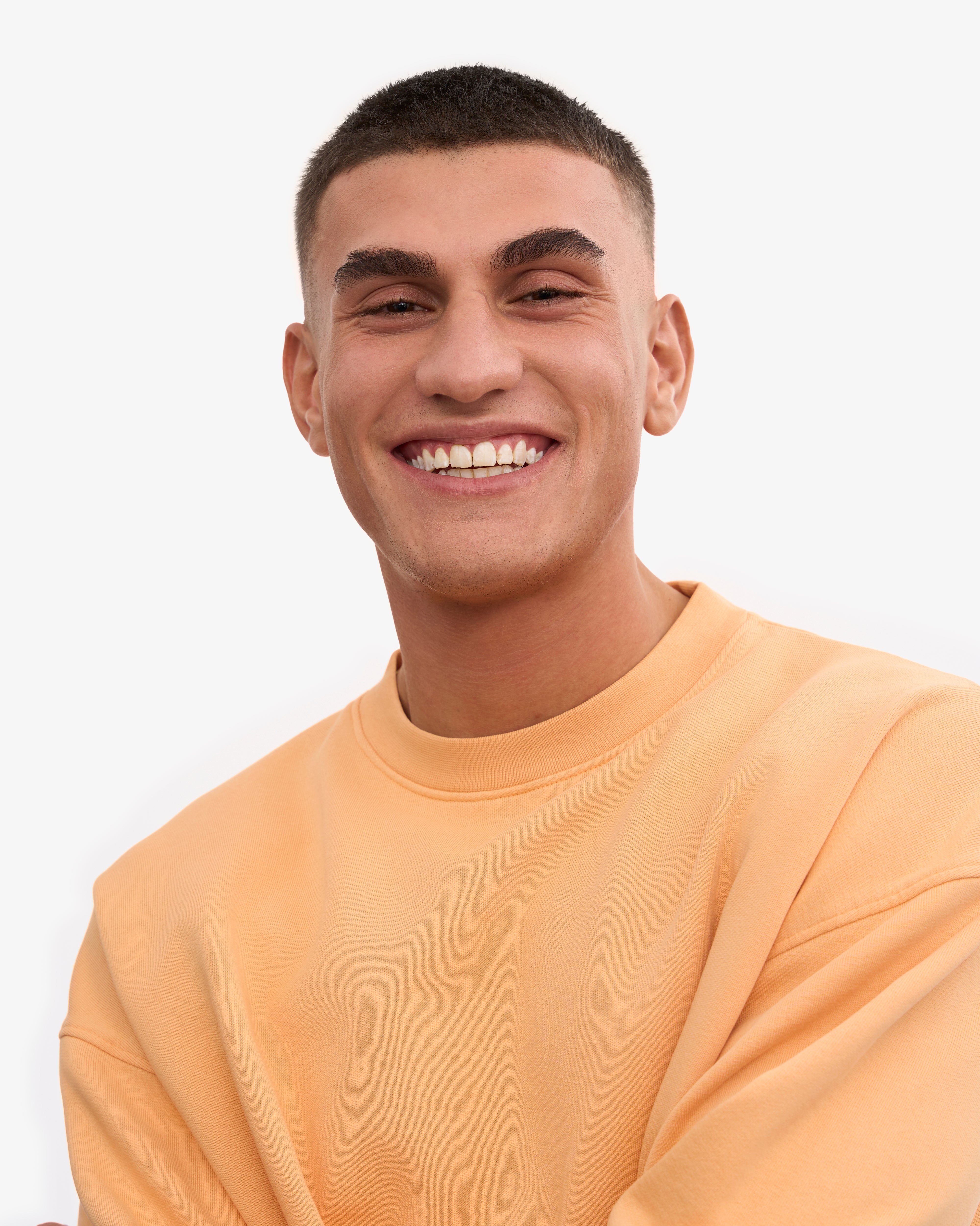 Organic Oversized Crewneck Sweatshirt for Women - Soft & Comfortable Sandstone Orange Pullover - Perfect for Casual Wear, Loungewear & Cozy Outfits