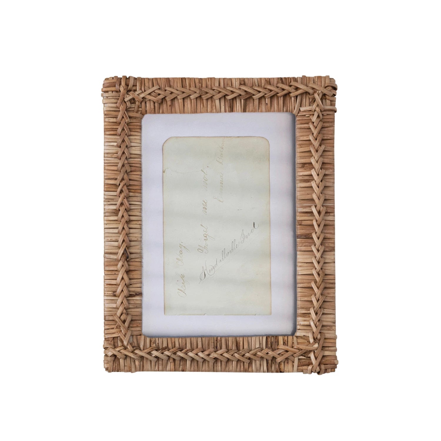 Hand Woven Rattan Photo Frame - Natural Eco-Friendly Wall Decor for Home, Wedding, Nursery & Office | Perfect for Displaying 4x6, 5x7, 8x10 Inch Photos