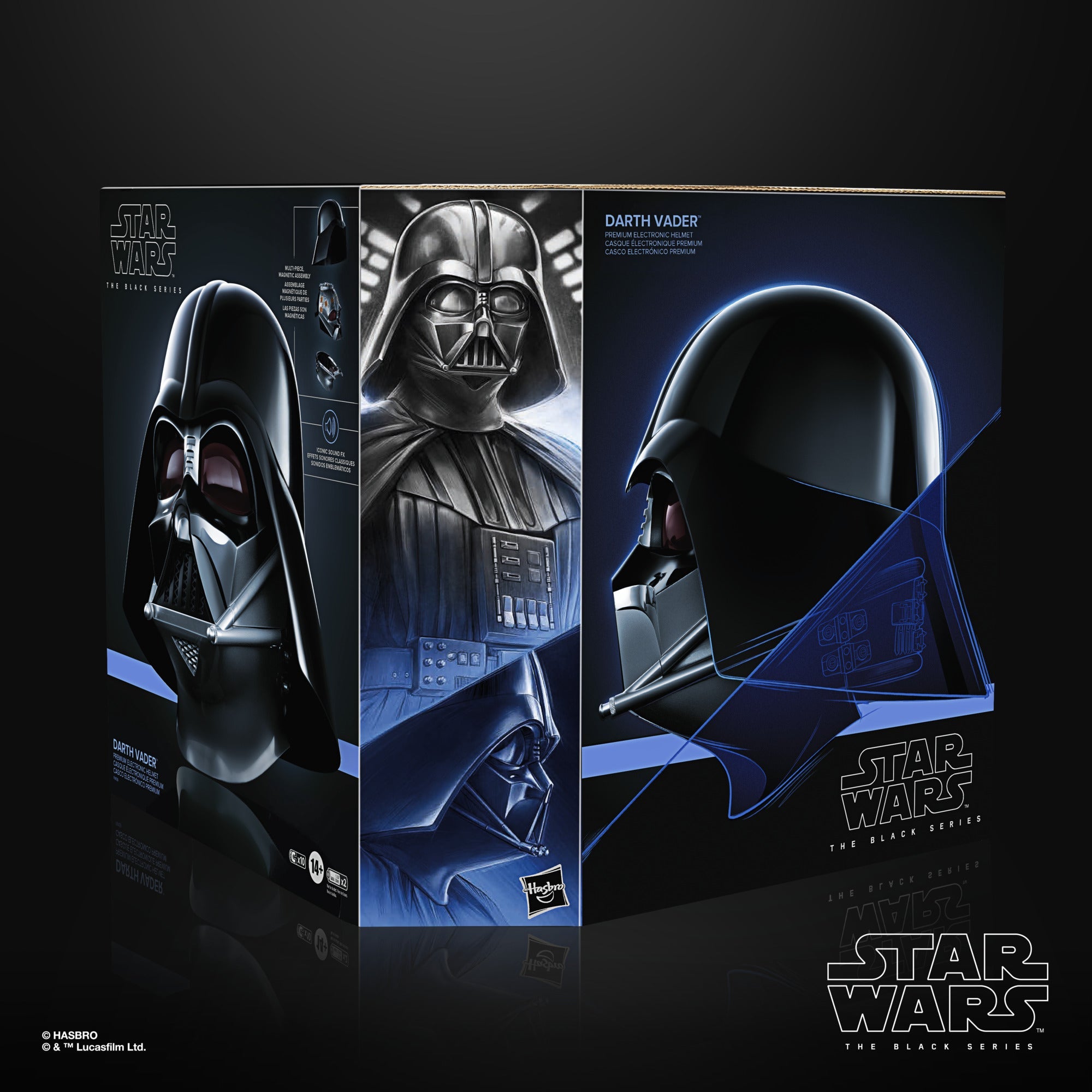 Star Wars The Black Series Darth Vader Obi-Wan Kenobi Electronic Helmet - Premium Collectible for Cosplay, Halloween Costume & Display
