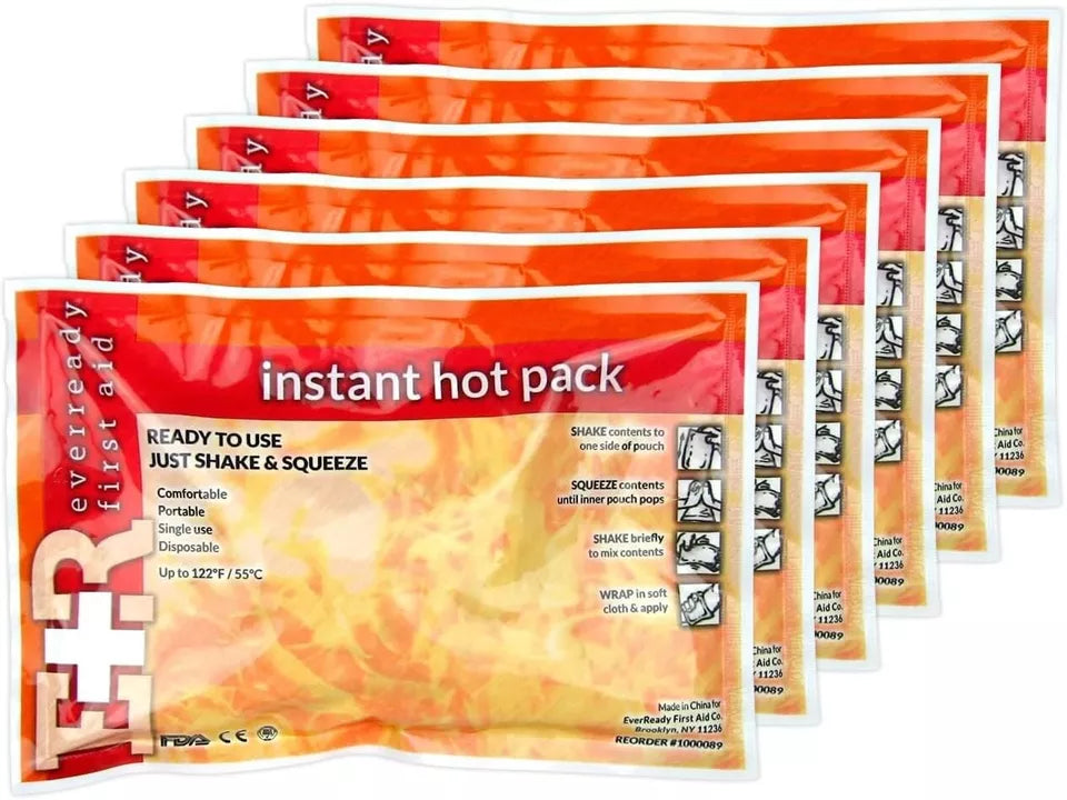 Instant Hot Pack 6x9 Inches - Reusable Heating Pad for Muscle Pain Relief, Back Pain, Cramps - Microwaveable & Portable for Home, Office, Gym & Travel Use