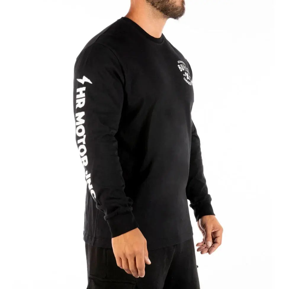 Headrush Men's Premium Long Sleeve T-Shirt - Soft Cotton Crewneck Tee for Casual Wear & Outdoor Activities
