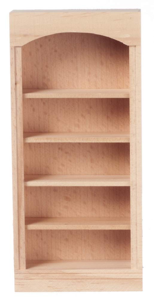 Miniature Wooden Bookcase Shelf for Dollhouse - Unfinished Natural Wood DIY Furniture - Perfect for Dollhouse Decor, DIY Projects & Miniature Collectors