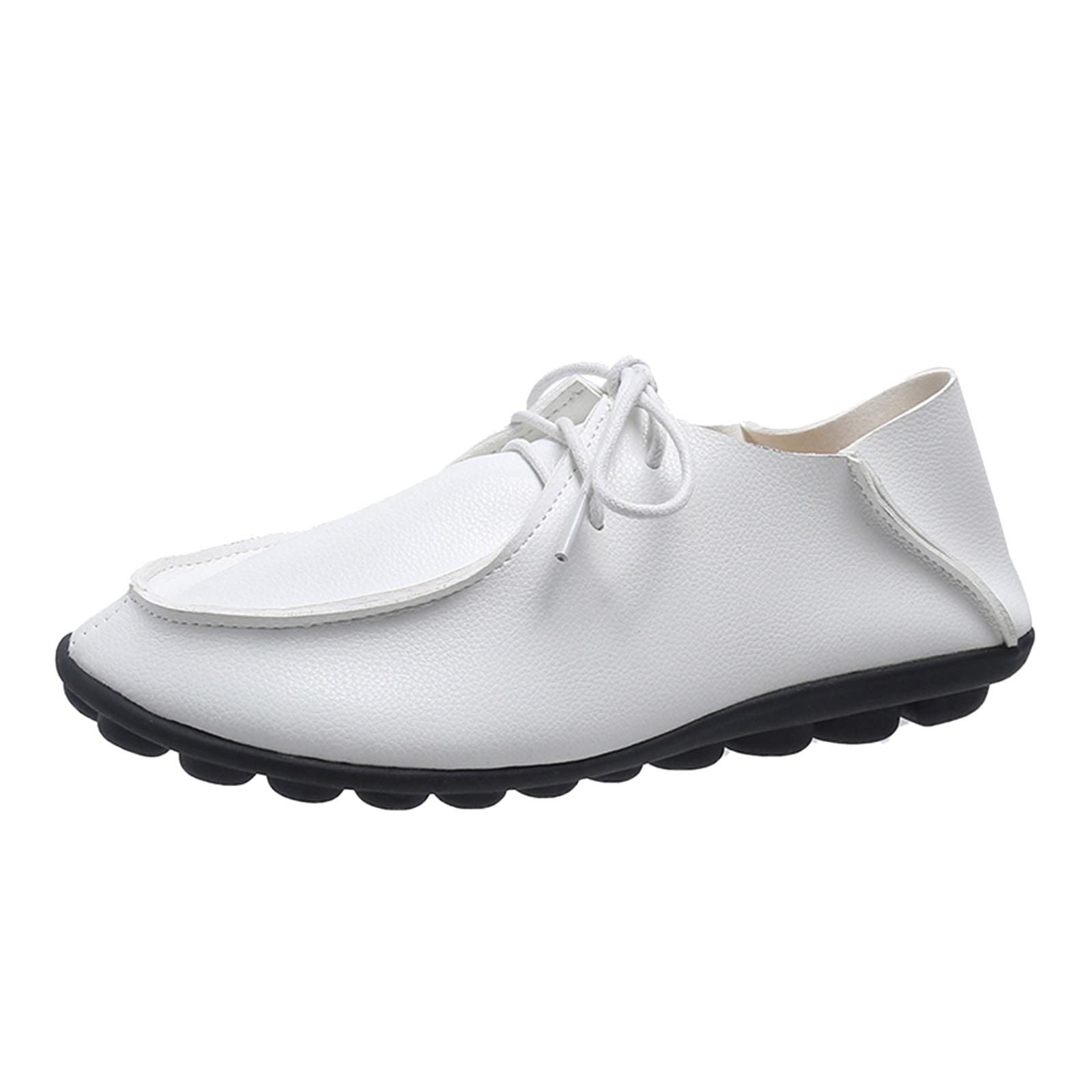 ZSWWang Women's Sneakers - Fashion Summer Casual Shoes with Round Toe, Soft Flat Sole & Lace Up - Retro Style Dress Shoes (Size 13) - Perfect for Walking, Work & Everyday Comfort