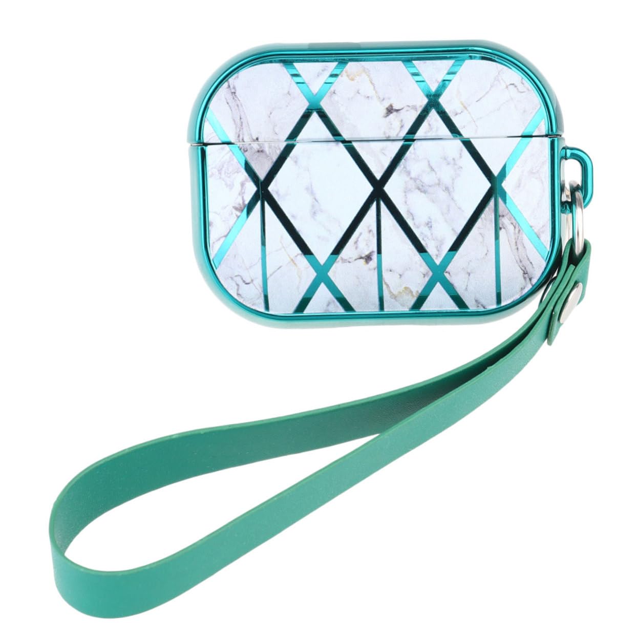 Homoyoyo Triangle Pattern Headphone Case - Premium Electroplated Protective Cover for White Headphones | Durable Shell for Earphone Protection (Perfect for Travel, Work & Gym Use)