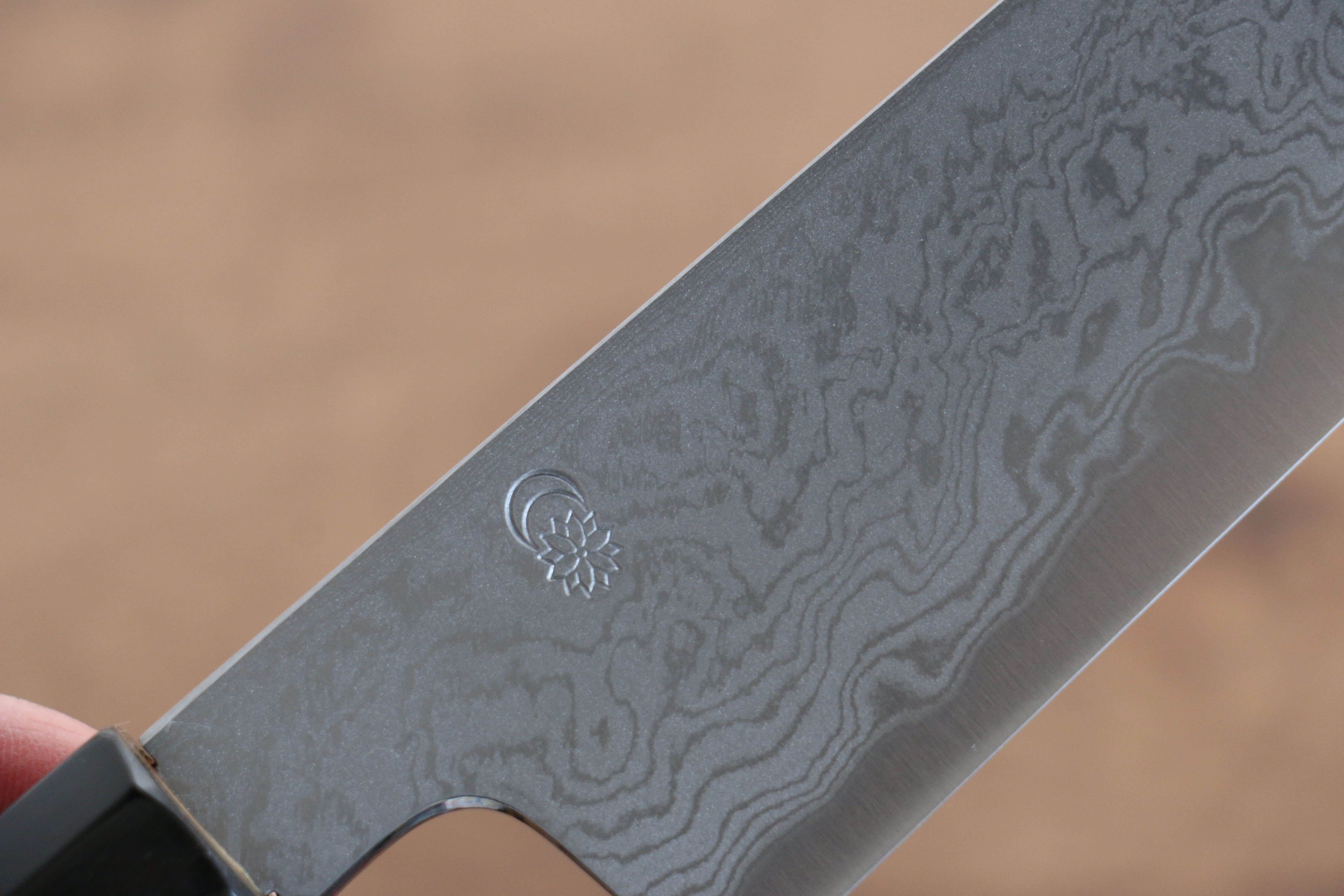 Premium Kikuzuki Blue Steel No.1 Damascus Kiritsuke Gyuto Knife 210mm - Japanese Chef Knife with Magnolia Wood Handle - Perfect for Sushi, Sashimi & Precision Cutting