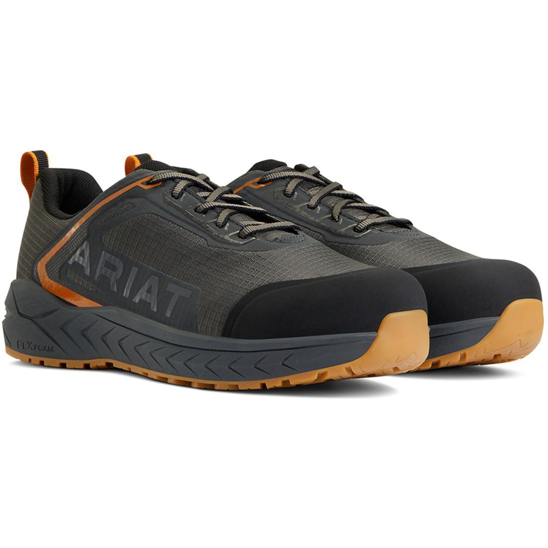 Outpace Composite Toe Work Shoes for Men - Lightweight Safety Boots with Steel Toe Protection, Slip Resistant & Comfortable for Construction, Warehouse & Outdoor Work