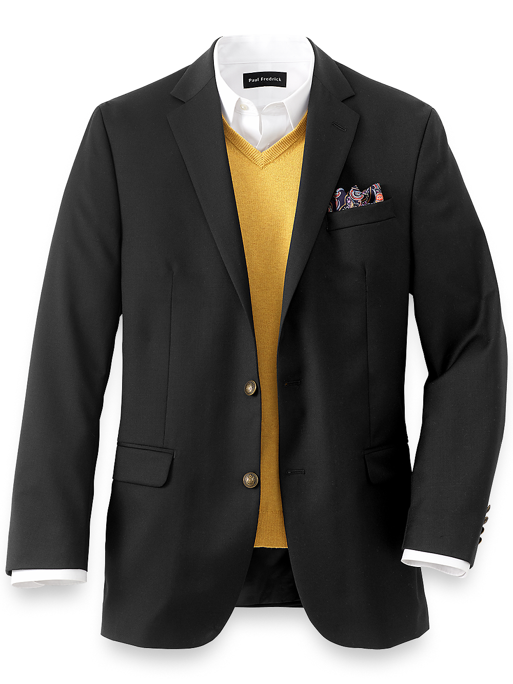 Tailored Fit Wool Travel Blazer for Men - Premium Black Business Jacket for Office, Commuting & Business Trips | Wrinkle-Resistant & Comfortable