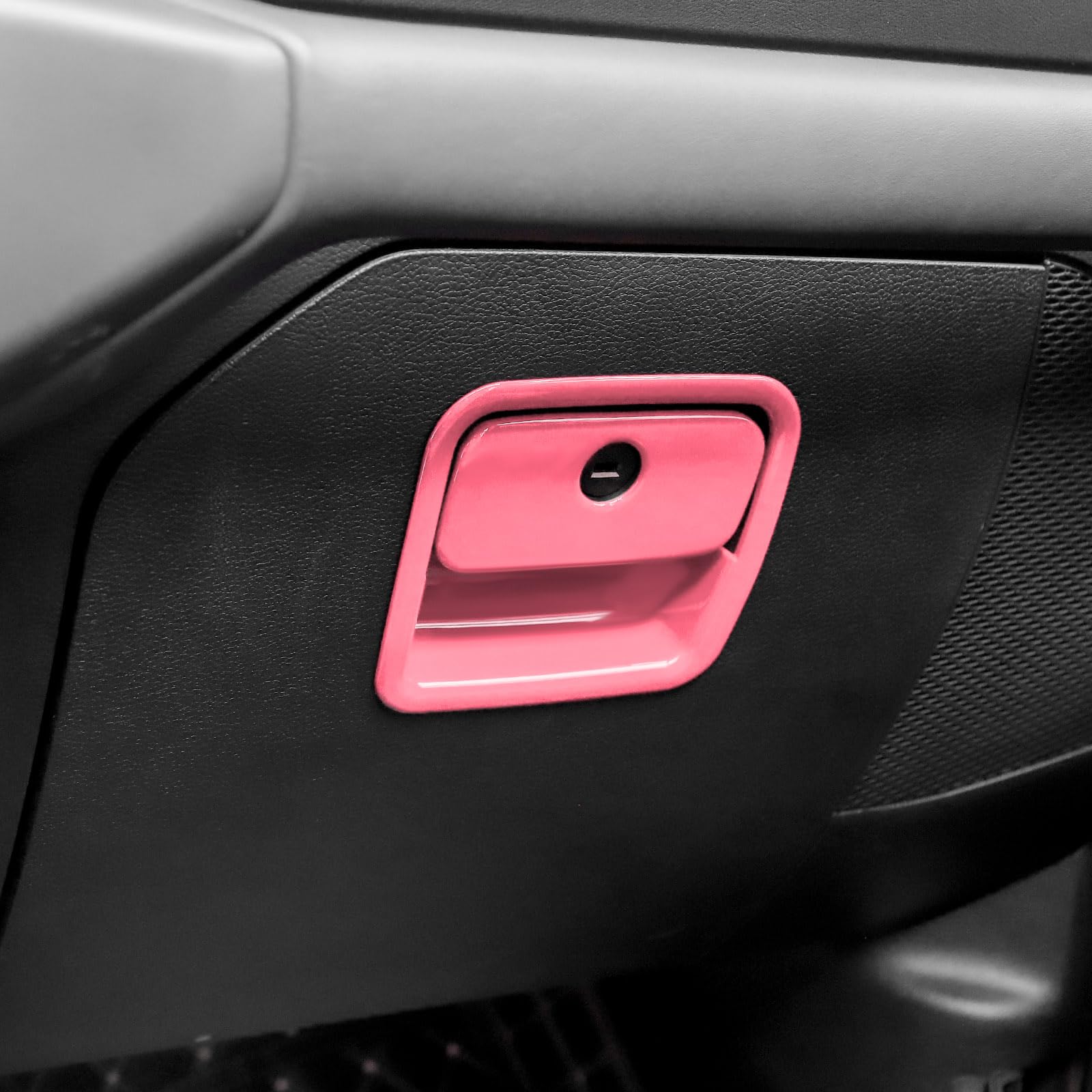 Jeep JL Glove Box Latch Handle Trim Cover - Compatible with Jeep Wrangler JL JLU & Gladiator JT (2018-2024) - Pink Interior Accessories - Perfect for Car Interior Upgrades & Off-Road Adventures