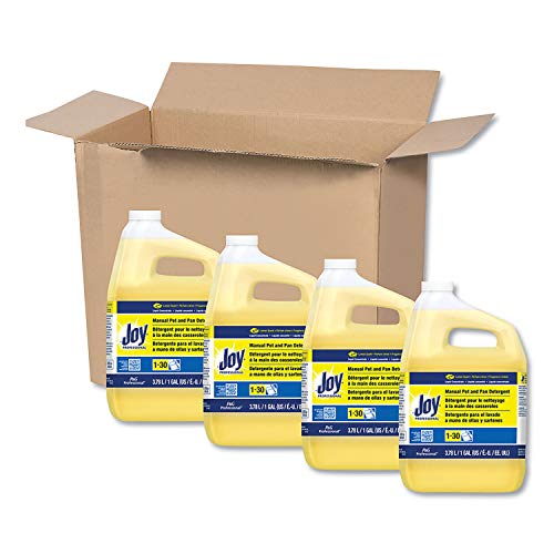 Joy Professional Dishwashing Liquid Soap Detergent - Heavy Duty Degreaser for Pots, Pans & Dishes, Lemon Scent, 1 Gallon (Case of 4) | Ideal for Commercial Restaurant Kitchens, Food Service & Home Use