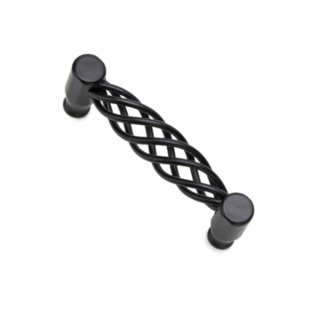 6 Pack Black Birdcage Cabinet Handles - Vintage Drawer Pulls for Kitchen & Bathroom