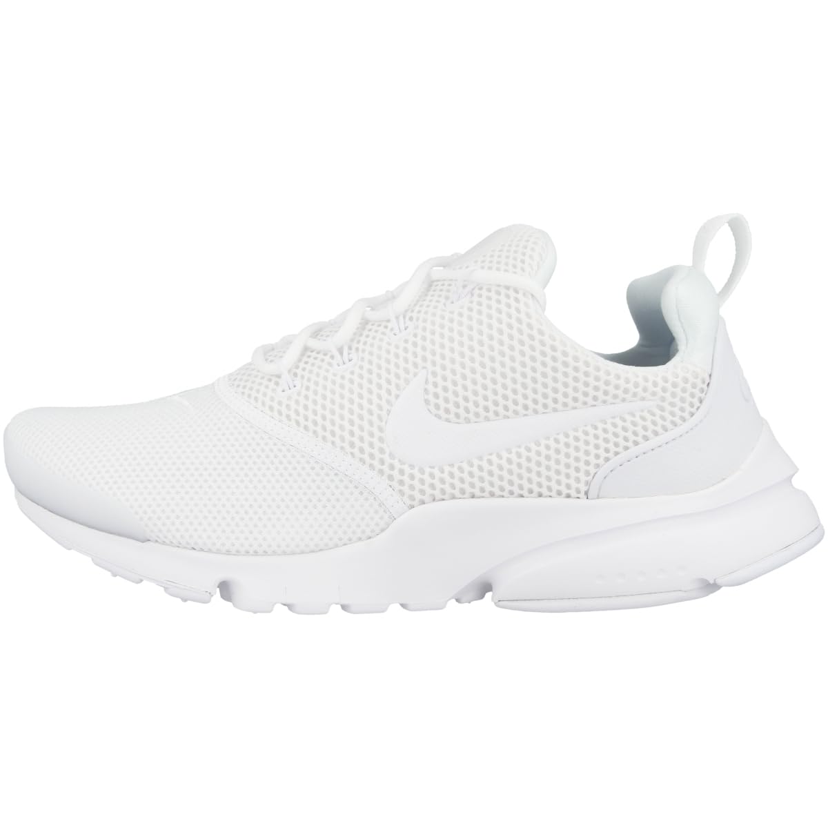 Nike Youth Presto Fly GS Running Shoes - Breathable Mesh Sneakers for Kids (White/White, Size 4) | Lightweight Comfort for School, Sports & Everyday Play