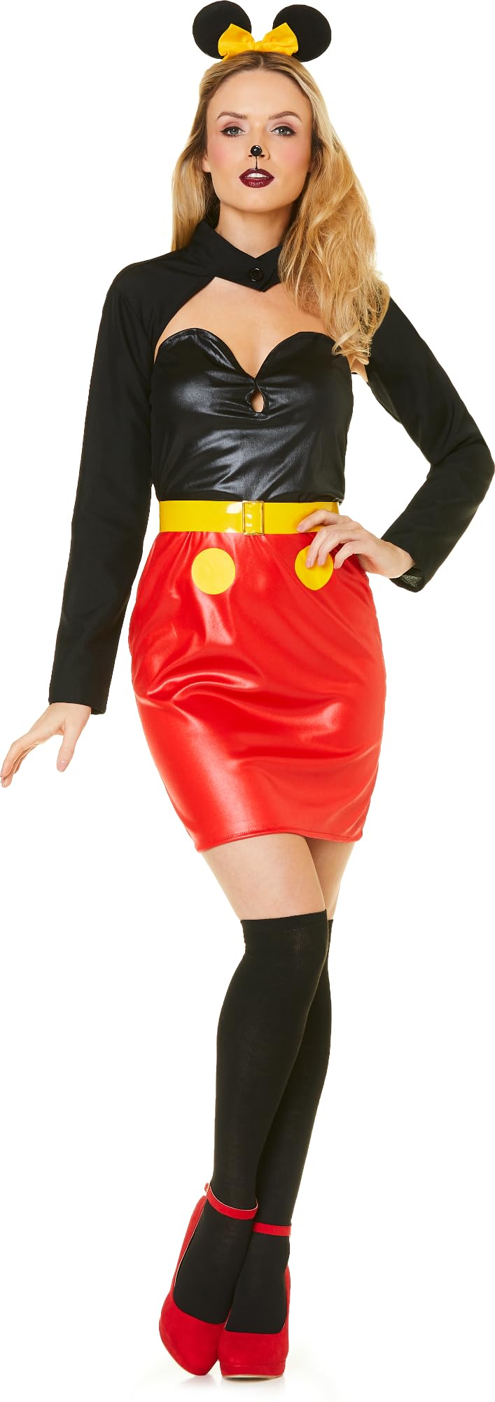 Vintage Cartoon Mouse Women's Halloween Costume - Cute & Playful Outfit for Cosplay, Theme Parties & Dress-Up Fun