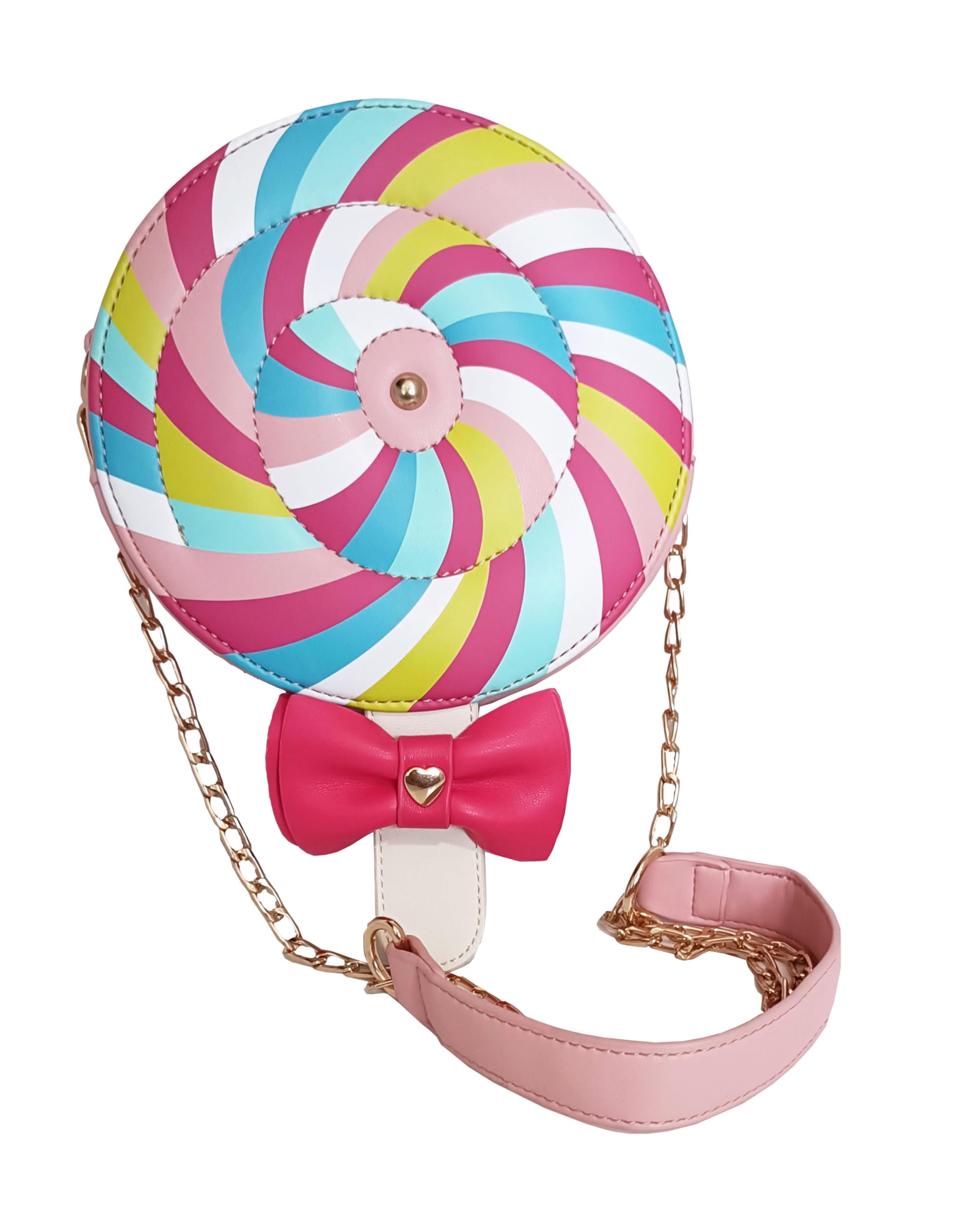 Cute Lollipop Candy Shaped Crossbody Bag for Women & Teens - PU Leather Novelty Handbag for Girls - Perfect for Parties, Cosplay & Daily Fashion Accessories