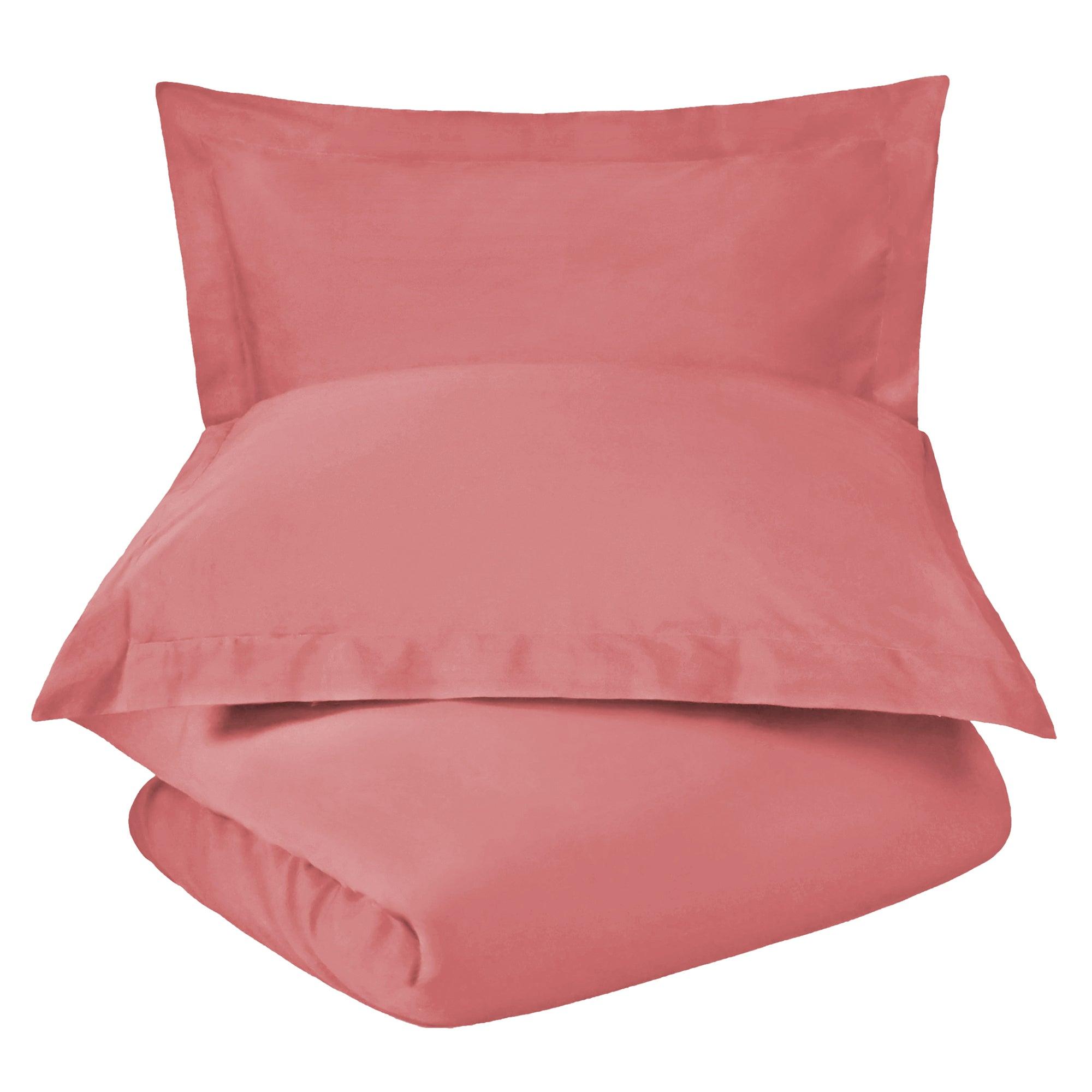 600 Thread Count Cotton Blend Solid Duvet Cover Set - King Size, Soft & Breathable Bedding Set for All Seasons - Perfect for Master Bedroom, Guest Room & Hotel Use