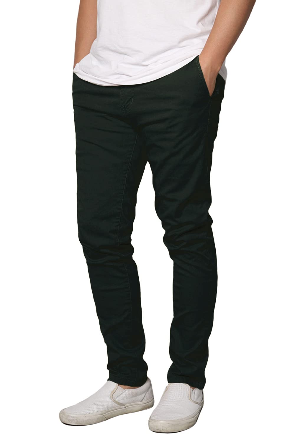 URBANJ Men's Casual Stretch Skinny Chino Pants - Slim Fit Comfortable Dress Pants for Work & Everyday Wear | Office, Business Casual, Weekend Outfits