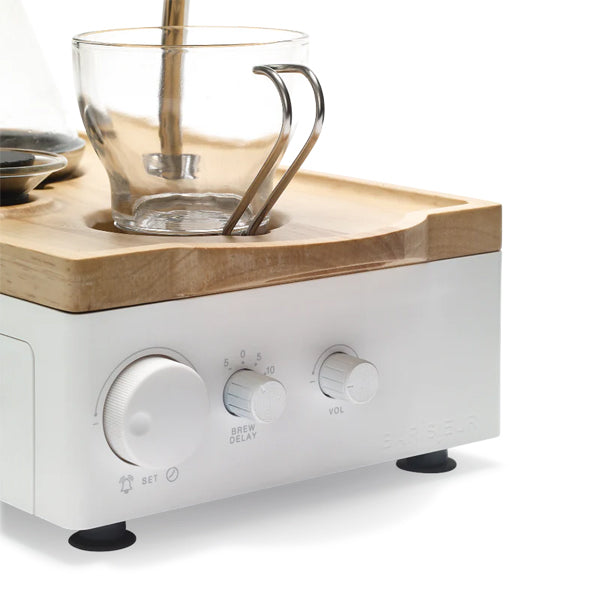 Barisieur Tea and Coffee Alarm Clock - Wake Up to Fresh Brewed Coffee or Tea - Perfect for Bedrooms, Offices, and Gifts