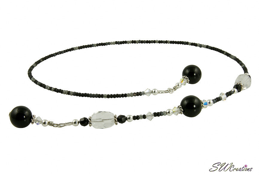 Elegant Crystal Black Onyx Gemstone Beaded Bookmark - Handmade Luxury Book Accessory for Readers & Book Lovers - Perfect Gift for Bookworms, Bible Study, Journaling & Reading Accessories