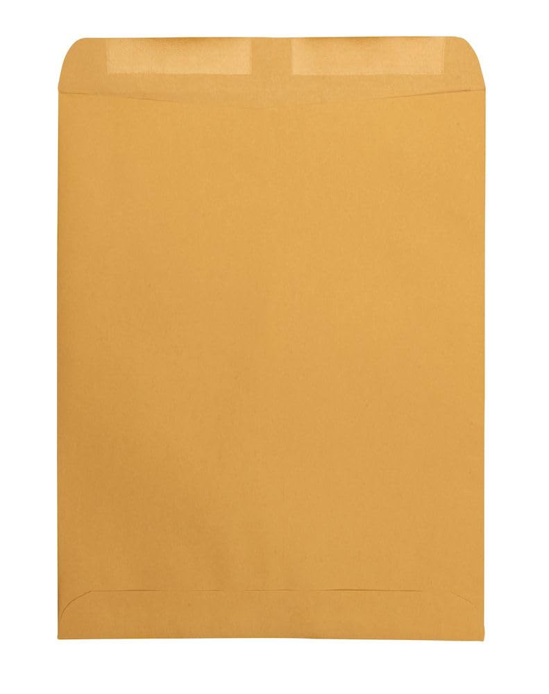 Quality Park 11.5x14.5 Inch Catalog Mailing Envelopes - 28lb Heavy Kraft Paper, Gummed Seal, Light Brown (250/Box) - Perfect for Business Mailings, Document Storage & Office Organization | QUA41865