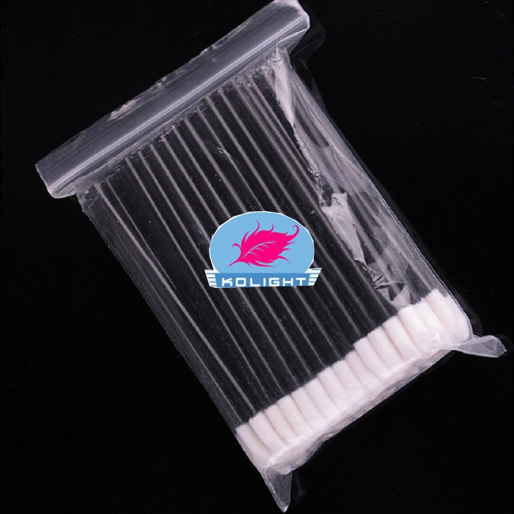 KOLIGHT® Disposable Lip Brush Applicators - 50pcs Black Lipstick & Gloss Wands for Precise Makeup Application - Perfect for Salons, Makeup Artists & Personal Use