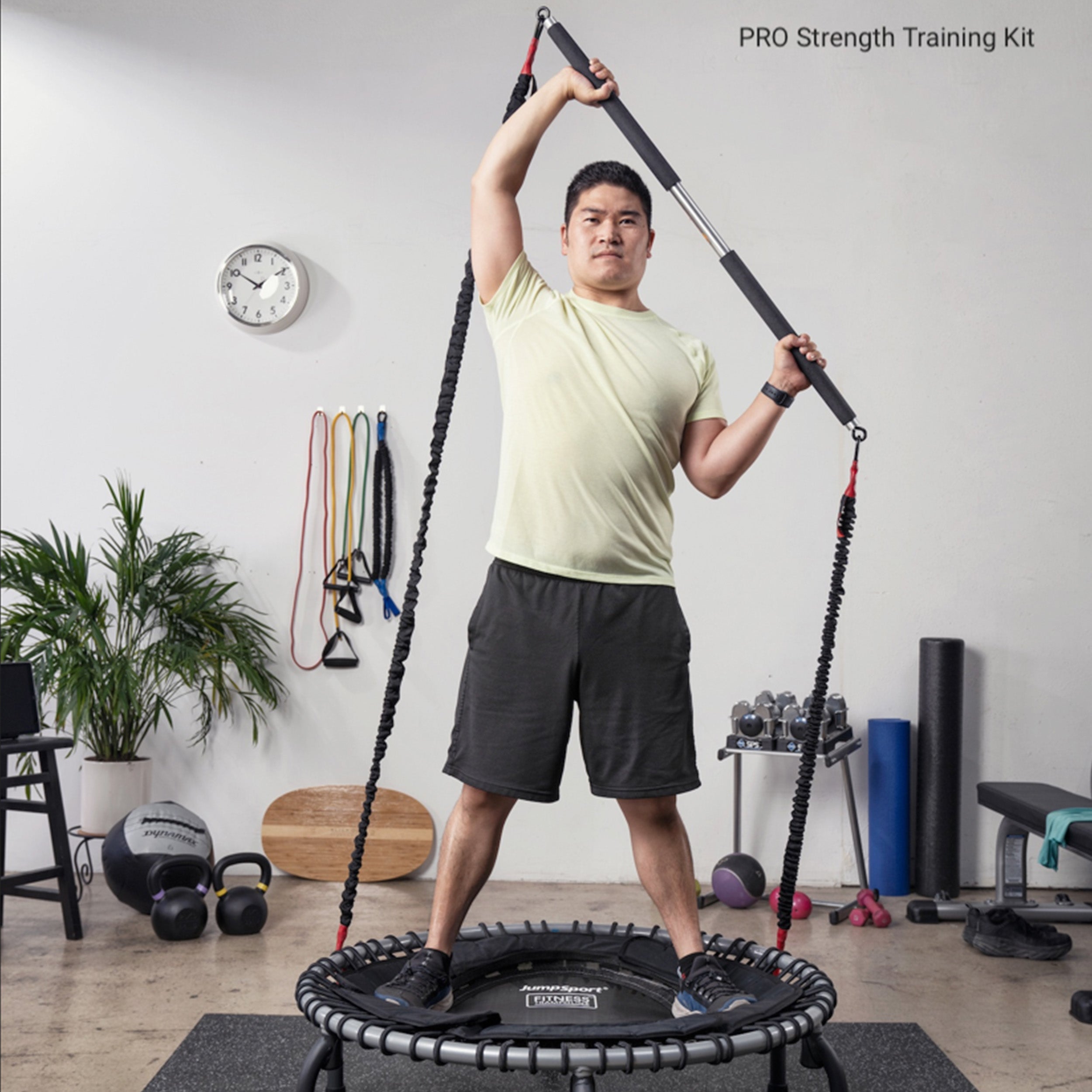 Best Strength Training Kit Bundles for Home Gym | Fitness Trampoline Accessories for Cardio & Rebounding Workouts - Perfect for Weight Loss, Toning & Family Fitness