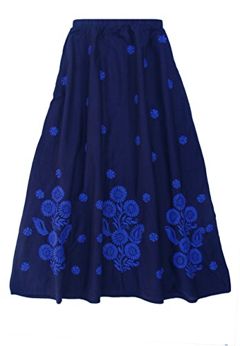 Blue Motif Emb on Navy