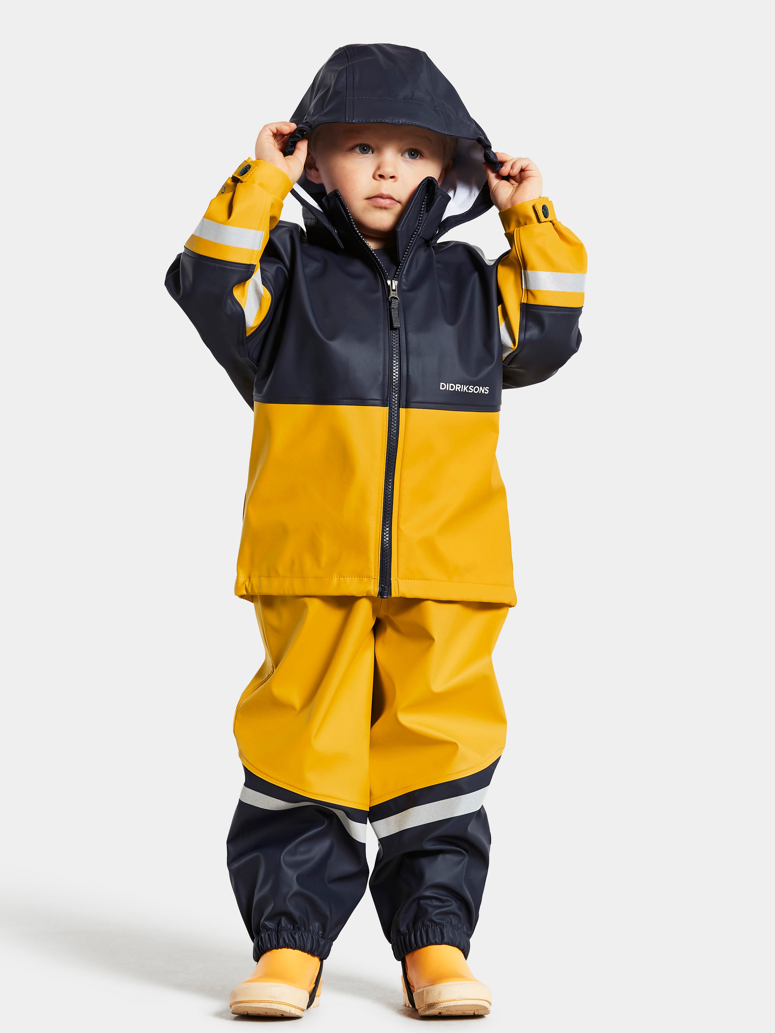 Didriksons Waterproof Kids Rain Jacket & Pants Set - Lightweight Outdoor Rain Gear for Boys & Girls - Perfect for Hiking, School & Play