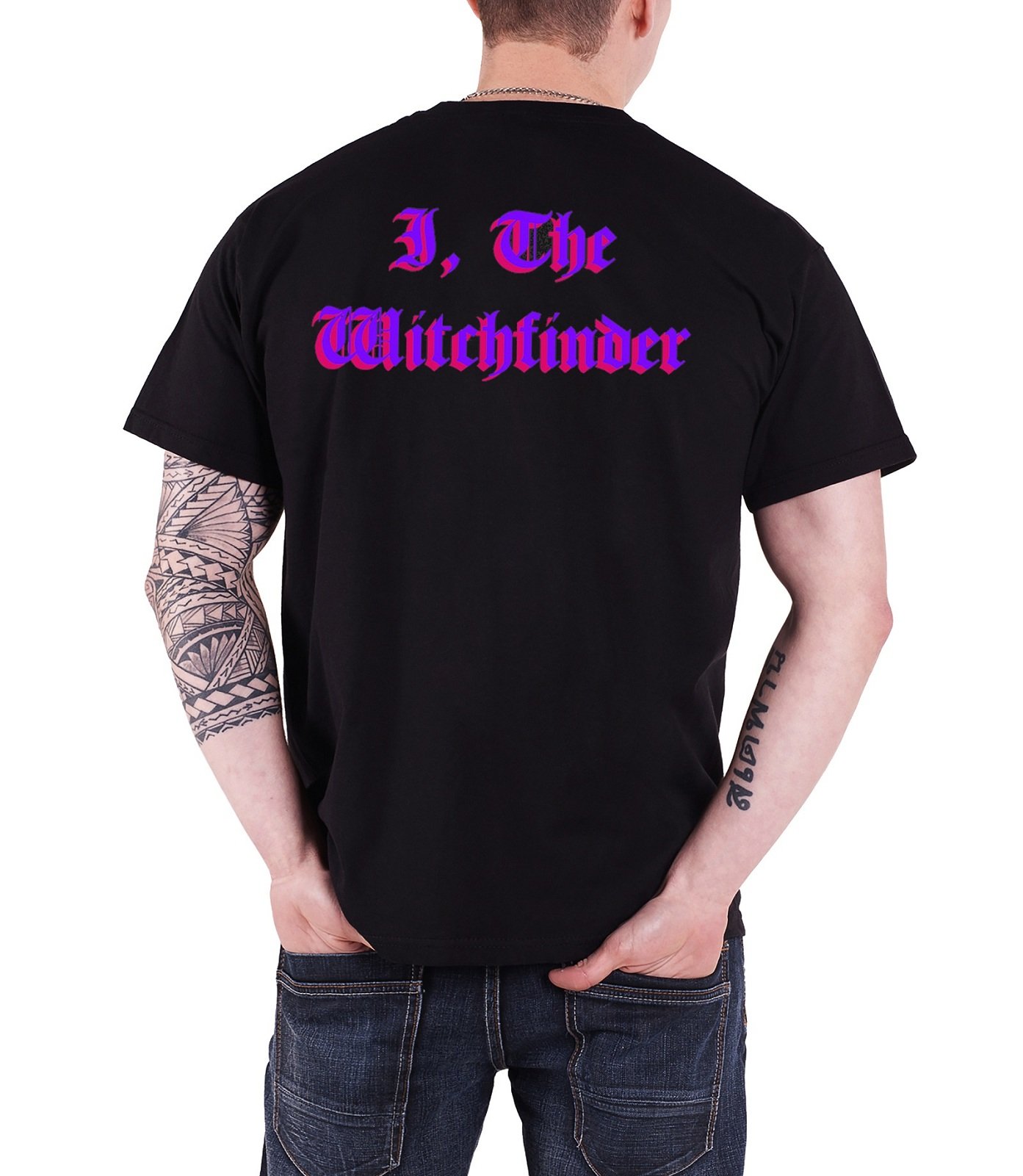 Official Witchfinder Band Logo Men's Black T-Shirt Size L - Perfect for Concerts, Casual Wear & Fan Merchandise