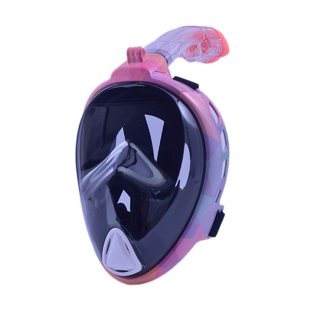 ZAIHW Full Face Snorkel Mask for Adults - 180° Panoramic View Anti-Fog Snorkeling Mask with Detachable GoPro Mount & Dry Top Breathing System - Perfect for Scuba Diving, Beach Vacations and Underwater Photography