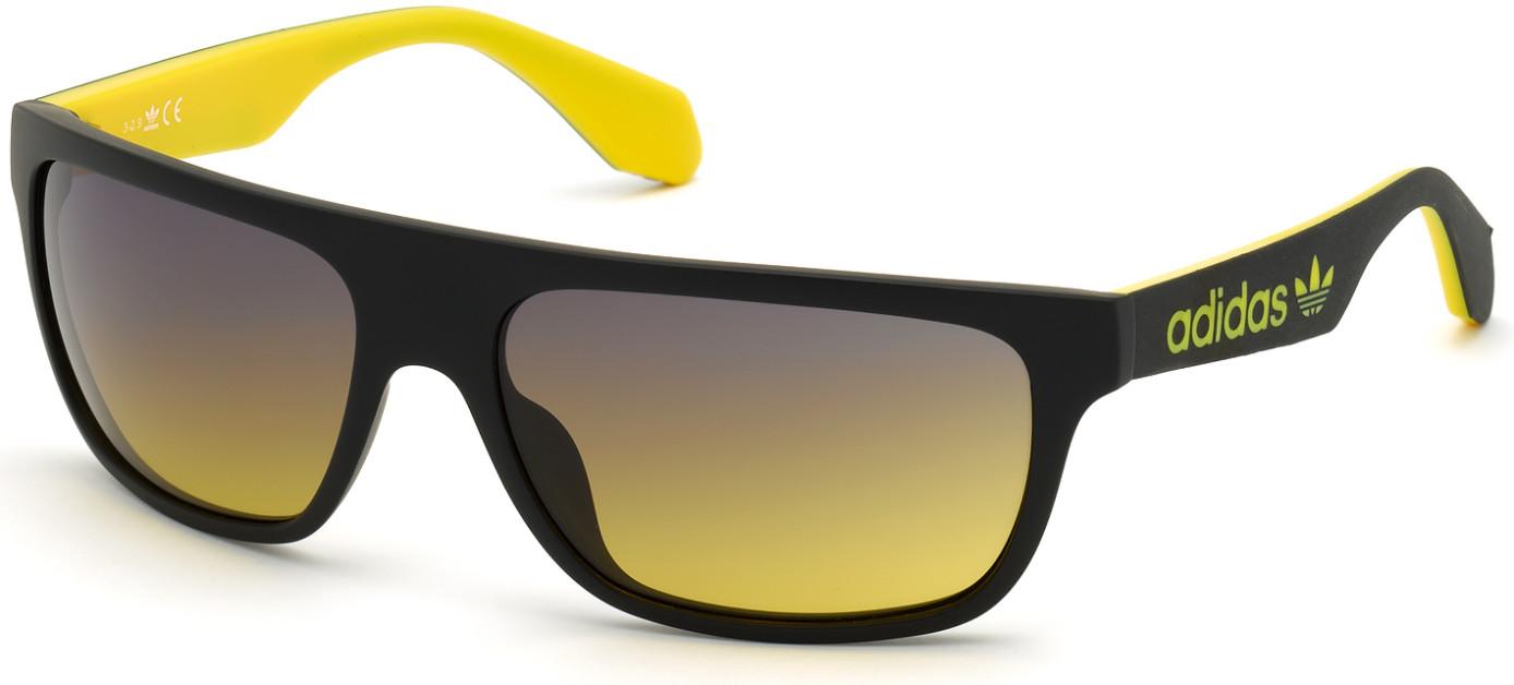 02W - Matte Black / Gradient Blue Lenses - Blue