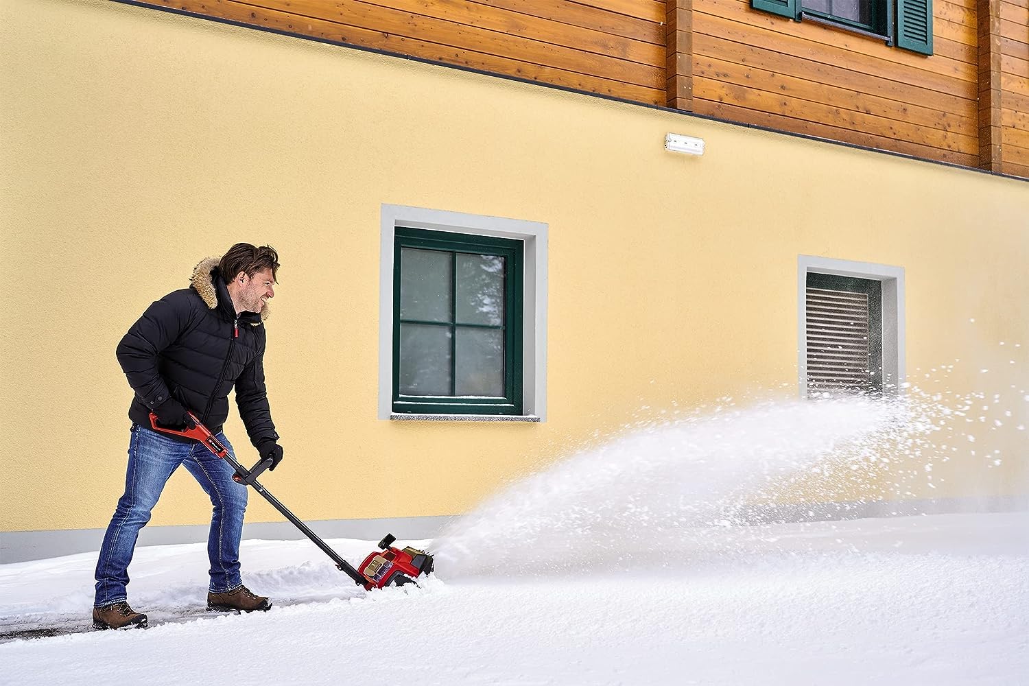 Einhell GE-ST 36/40 Li E-Solo Power X-Change Cordless Snow Blower - 36V Lithium-Ion Battery, 40cm Working Width, 20cm Max Snow Depth (Battery & Charger Not Included) - Perfect for Driveway & Sidewalk Snow Removal