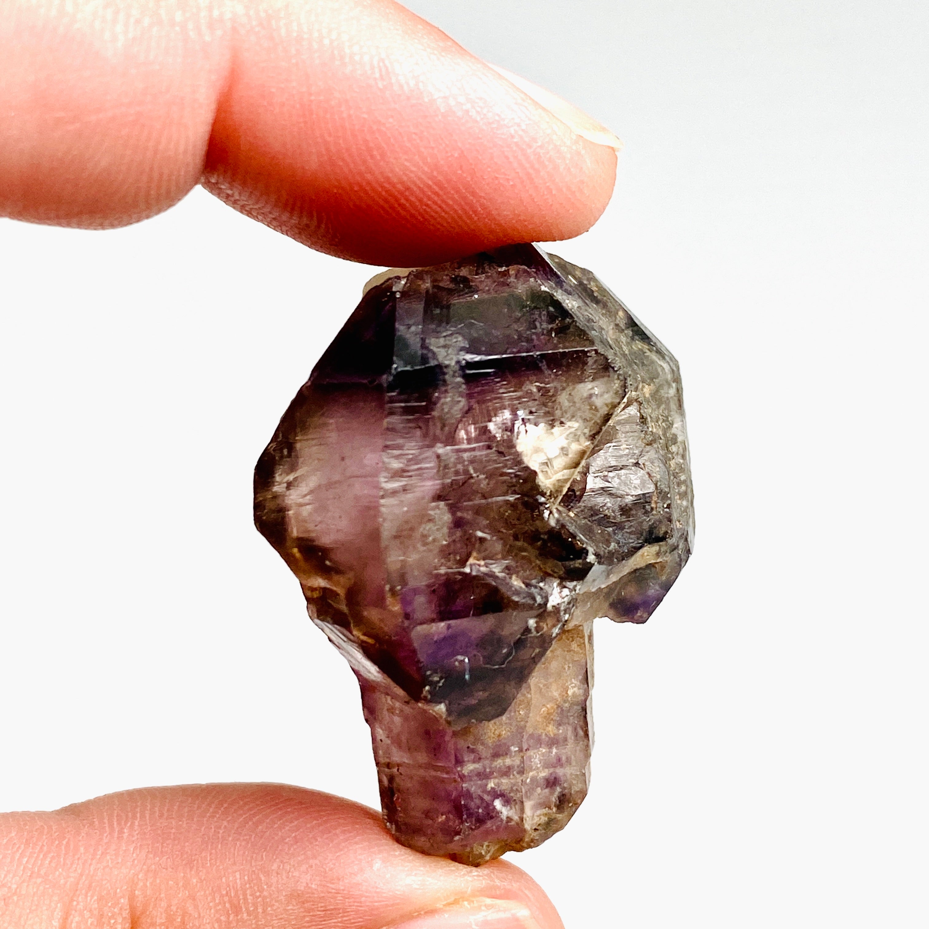 Natural Smokey Amethyst Scepter Crystal with Inclusions - Similar to Super Seven & Brandberg (CR3734) - Perfect for Meditation, Energy Healing & Crystal Collections