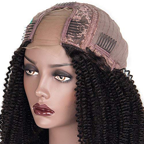 250% Density Full Fluffy Afro Kinky Curly U Part Wig - Mongolian Remy Human Hair - No Lace U Part Wig for Black Women (22 Inch) - Perfect for Daily Wear, Parties & Protective Styling