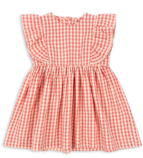 KONGES SLOJD Kim Frill Dress for Girls (2-8 Years) - Perfect for Birthday Parties, School Events & Special Occasions