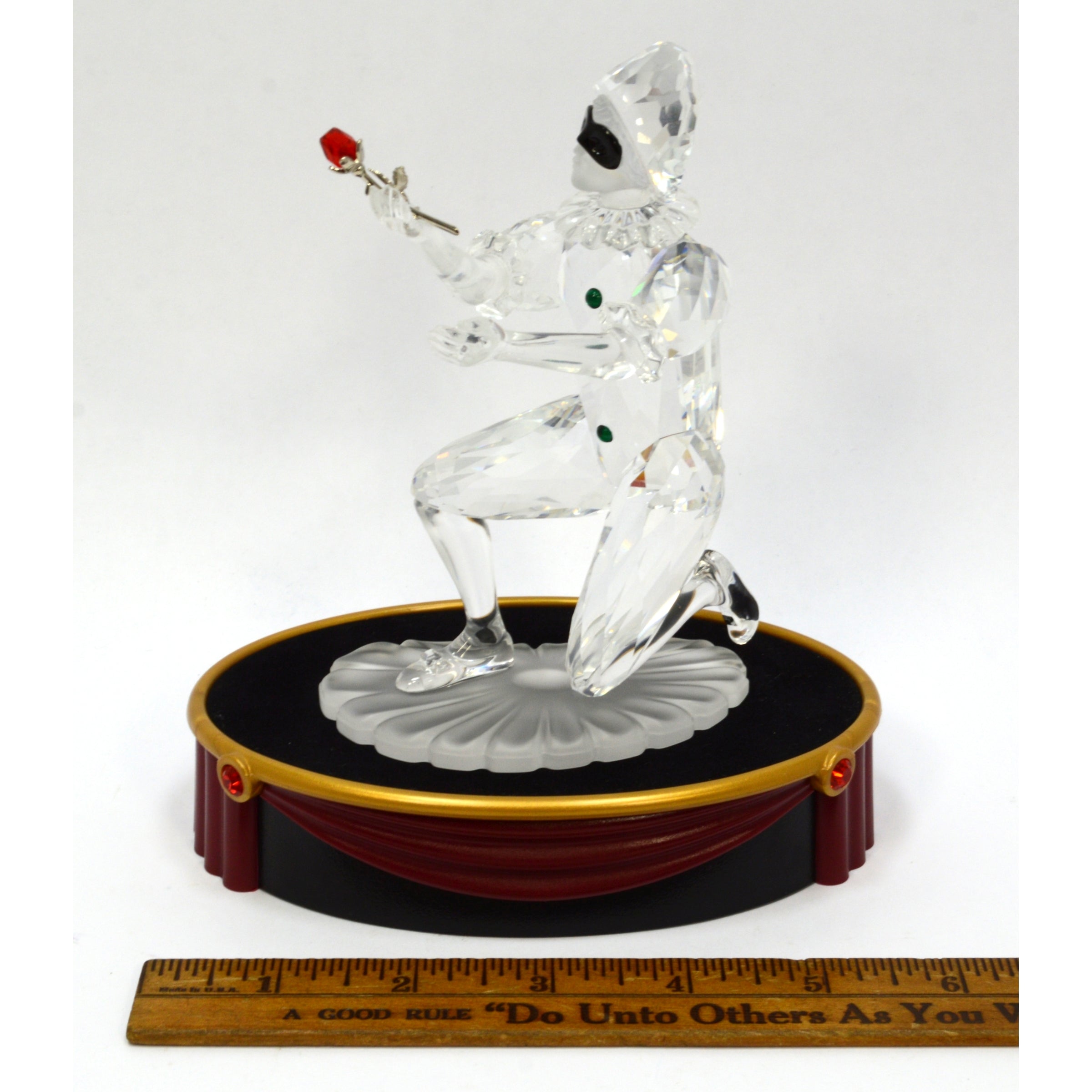 2001 Swarovski Crystal Figurine with Stand - Masquerade Harlequin #254044 in Original Box | Collectible Home Decor & Gift for Special Occasions