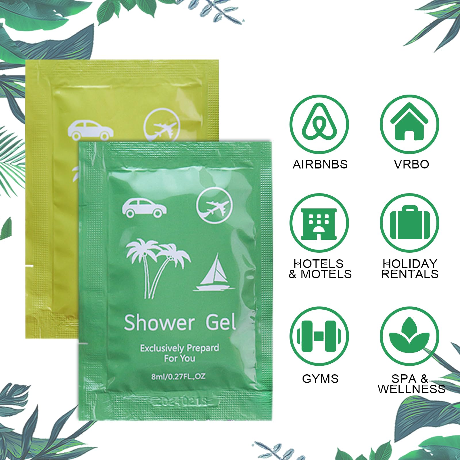 Bulk Travel Size Hygiene Kits for Homeless - 50 Pack Mini Shampoo & Body Wash (0.28 fl oz Each) - Hotel Guest Amenities, Emergency Relief Supplies, Shelters & Travel Essentials