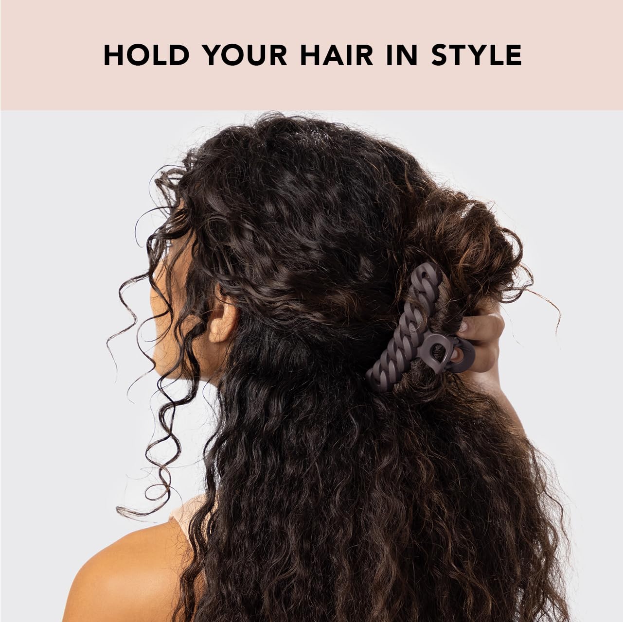 Kitsch Recycled Plastic Large Claw Hair Clips for Women - 3pc Set Big Hair Clips for Thick Hair, Jaw Clips & Chain Hair Accessories | Perfect for Ponytails, Buns & Everyday Hairstyles