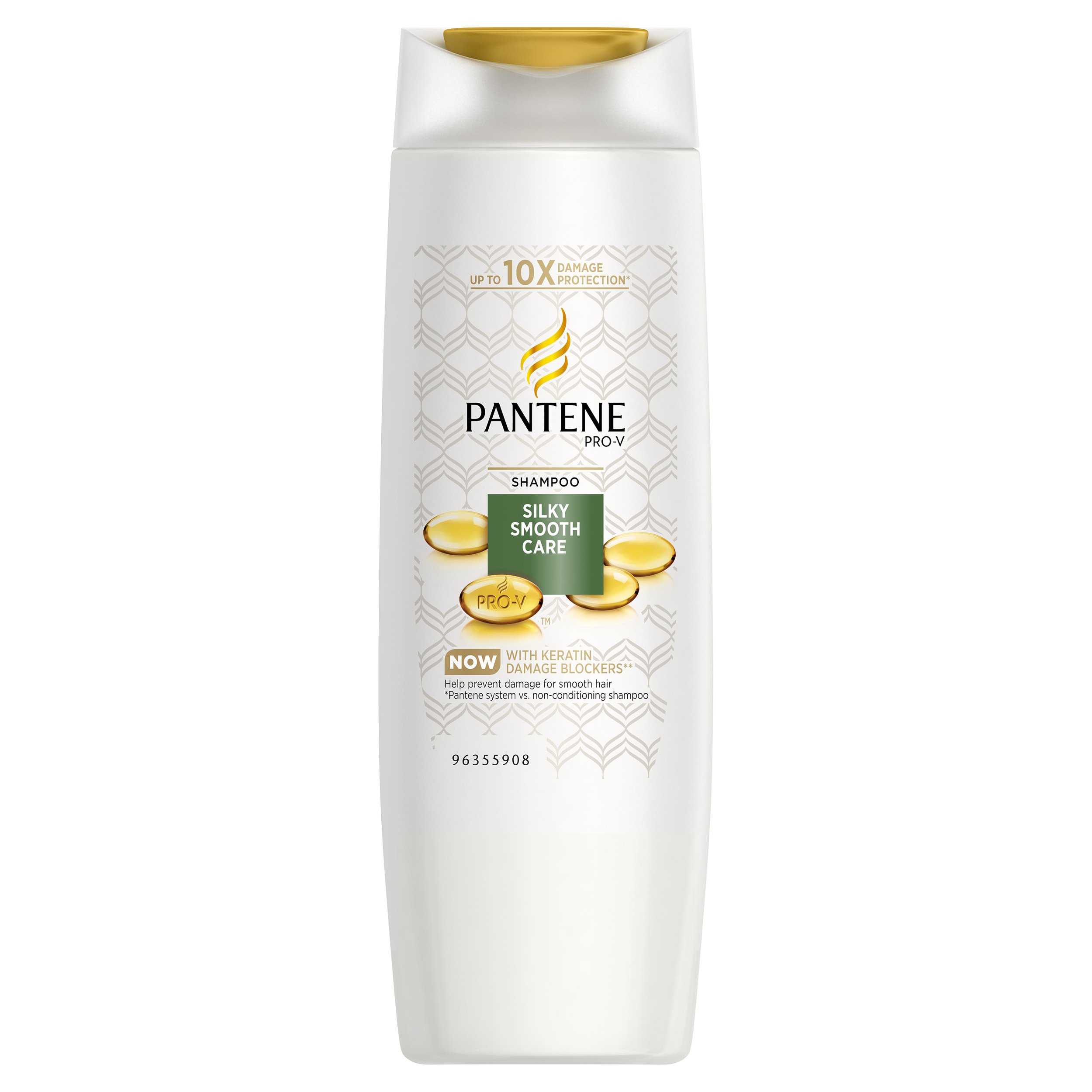 Pantene Silky Smooth Care Shampoo for Dry & Damaged Hair - 12oz (340ml) - Sulfate-Free Formula with Pro-V Nutrients - Perfect for Daily Hair Care & Salon-Like Smoothness at Home