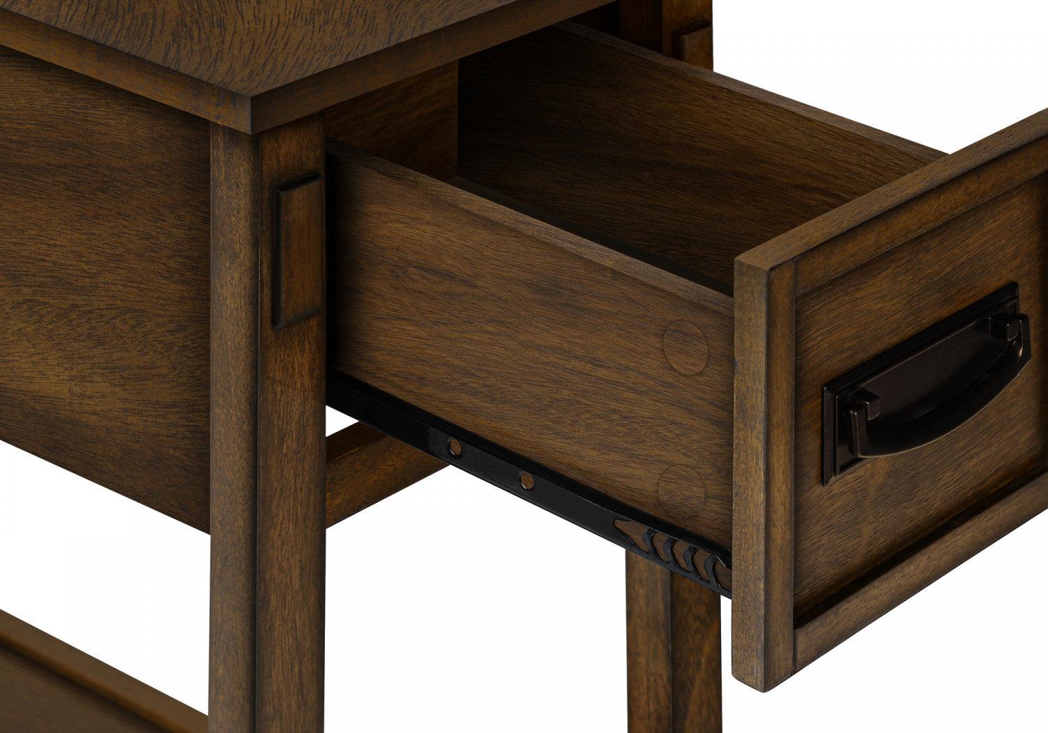 Aurea Walnut Side Table - Modern End Table for Living Room, Bedroom & Office - Stylish Small Accent Table with Wooden Finish