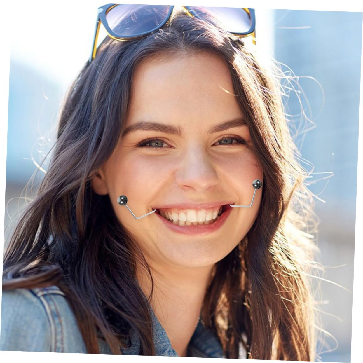 IPetBoom 2 Pairs Metal Dimple Maker Clip - Cheek Trainer for Natural Dimples, Facial Exercise & Smile Enhancement (Alloy Black) | Perfect for Beauty Enthusiasts & Cosplay Makeup