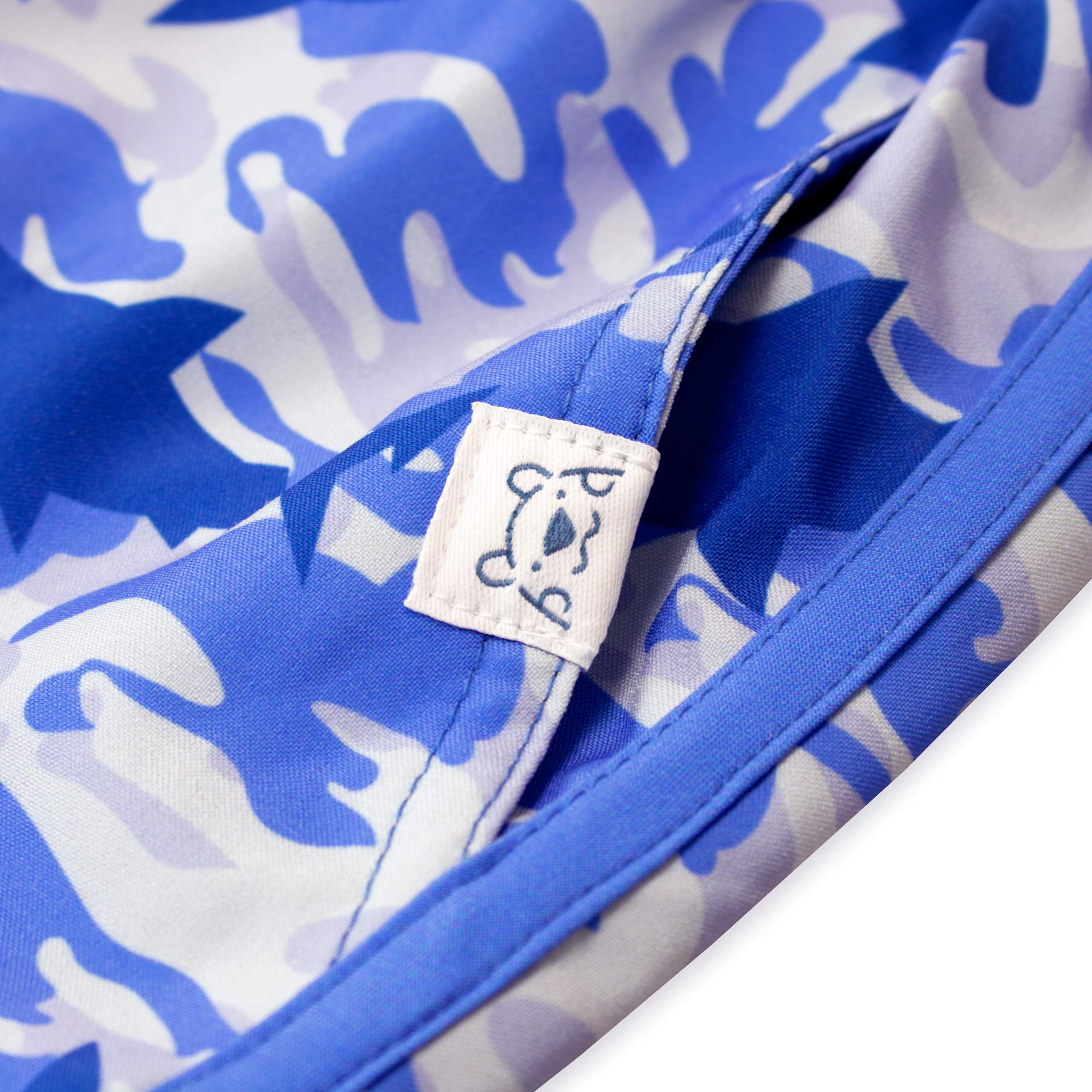 Boys' Camo Shark Print Swim Trunks - Quick Dry Beach Shorts for Swimming, Surfing & Summer Activities