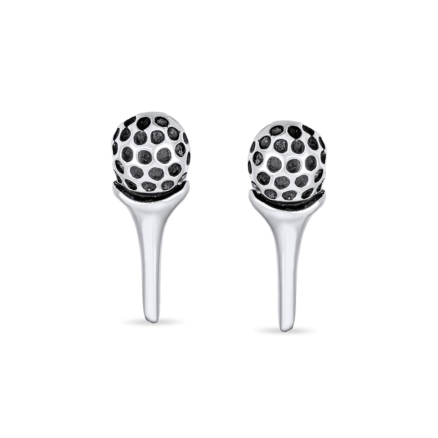Golf Earrings for Women - .925 Sterling Silver Dangle Studs - Perfect Golf Gifts & Jewelry