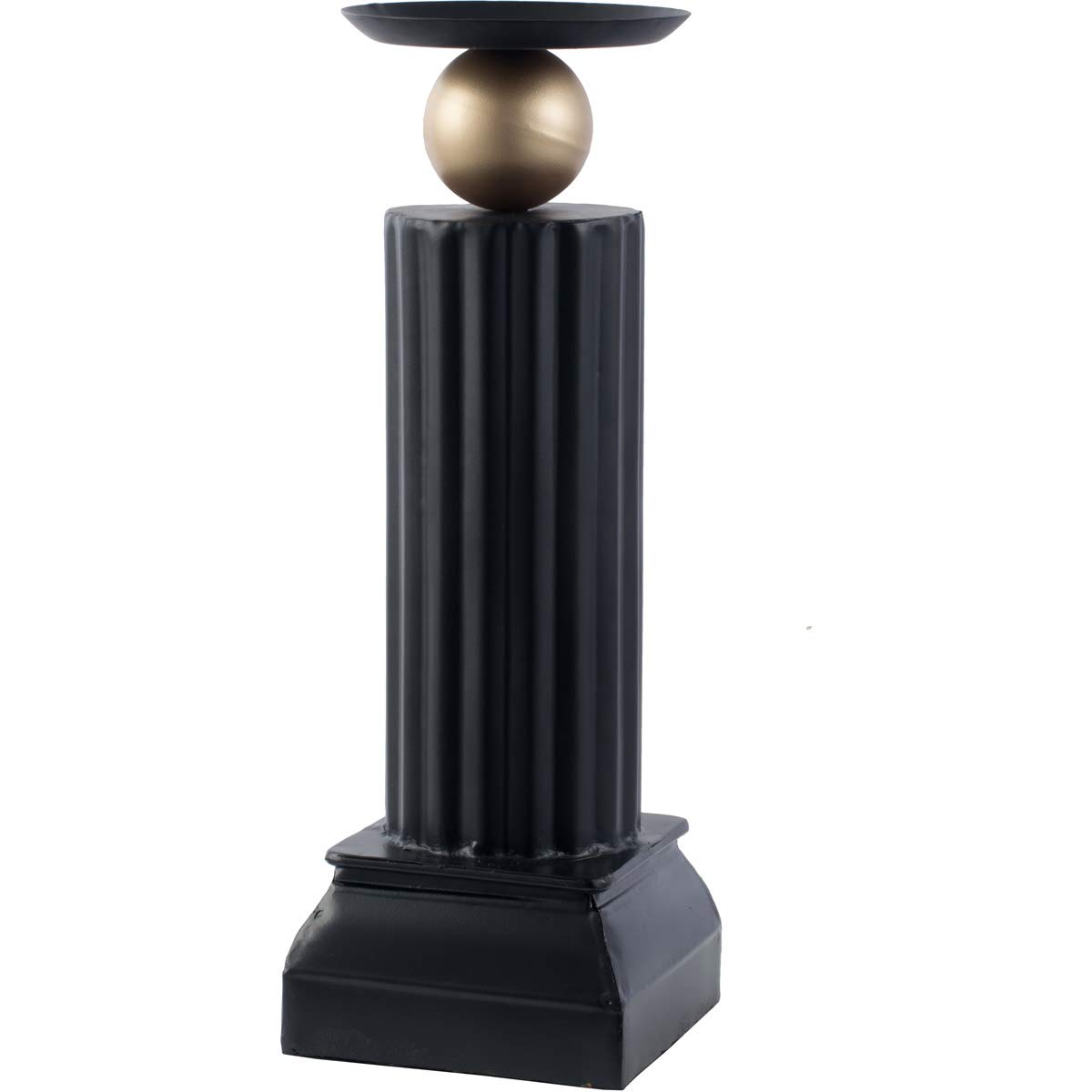 AB Home Group 5x17.5 Inch Iron Candle Holder - Rustic Home Decor for Dining Table, Wedding Centerpiece & Fireplace Mantel