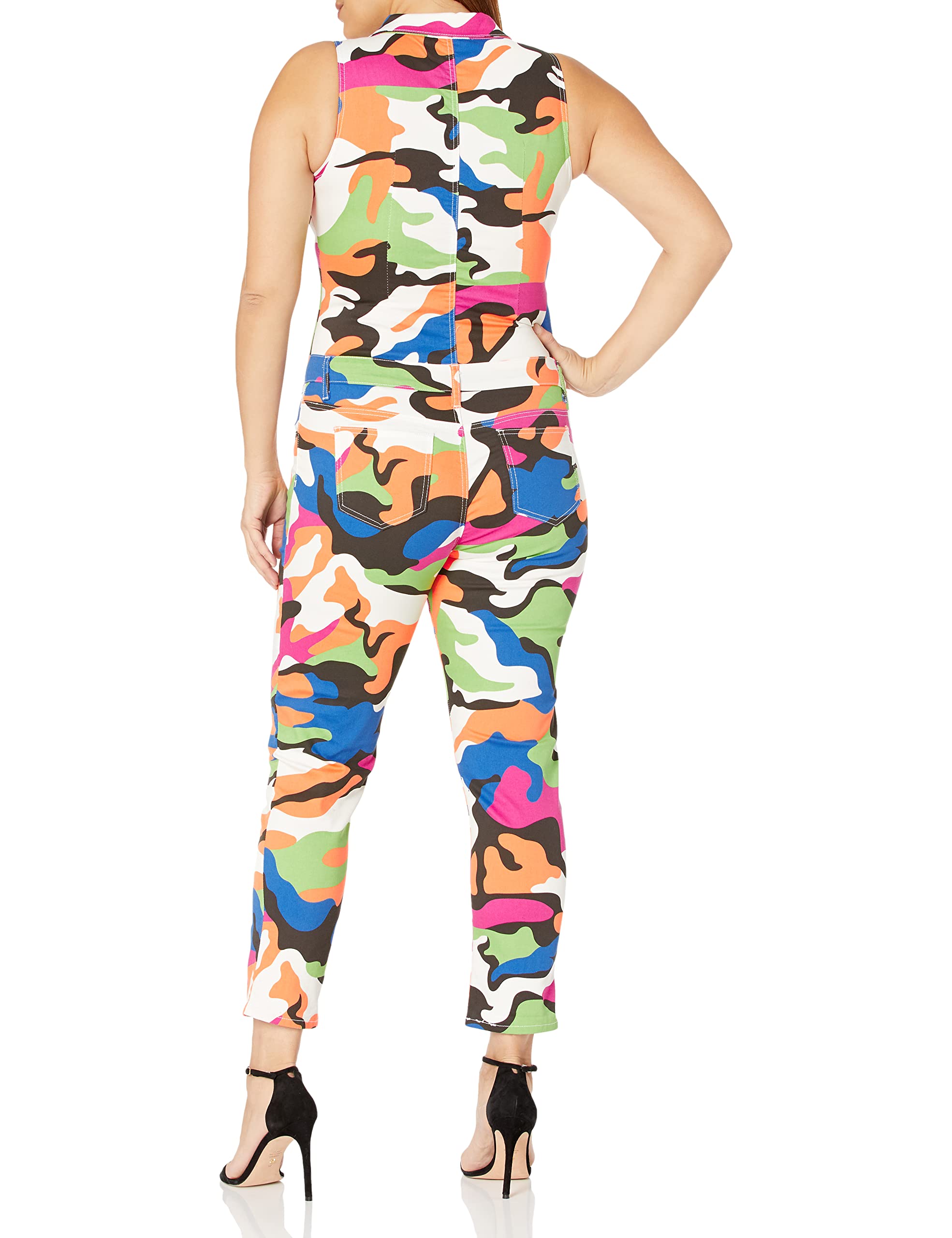 V.I.P. JEANS Women's Skinny Stretch Jumpsuit Romper - Slim Fit Sleeveless Denim Outfit for Juniors | Perfect for Casual Wear, Night Out & Summer Fashion
