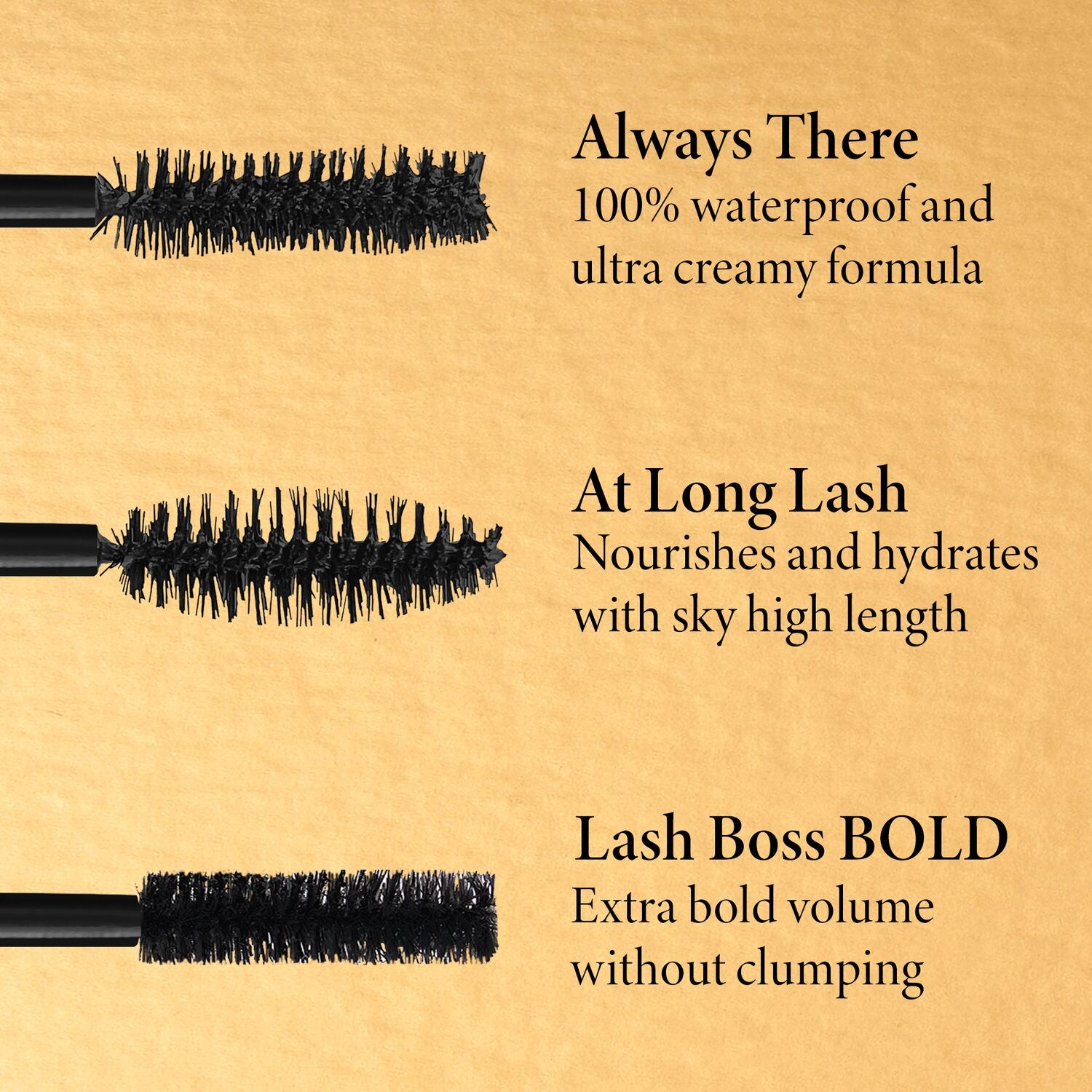 Always There Waterproof Mascara - Long Lasting Smudge Proof Volumizing Mascara for All-Day Wear | Perfect for Swimming, Workouts & Special Occasions