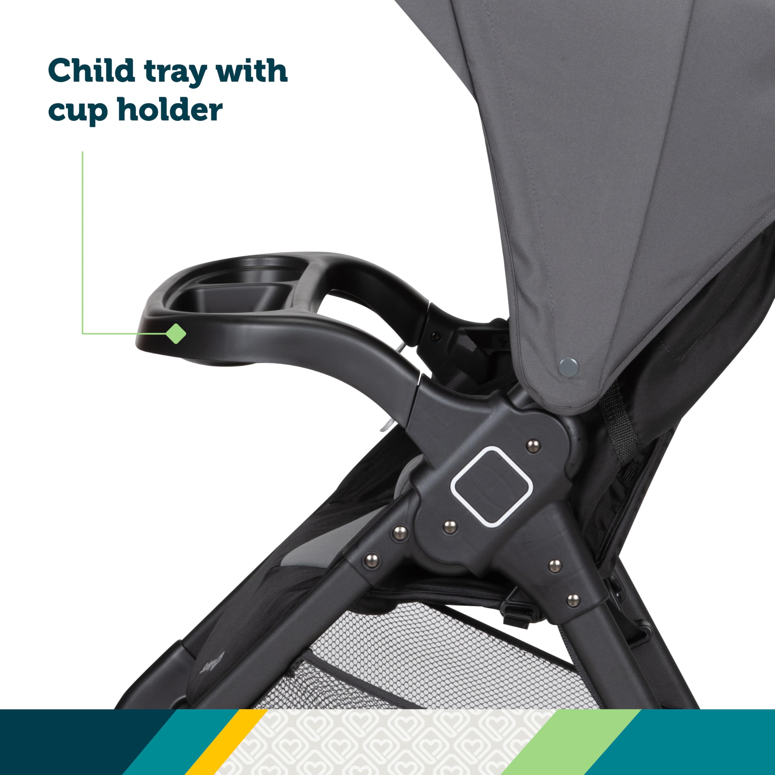 Safety 1st Smooth Ride Travel System - OnBoard™ FLX Infant Car Seat & Stroller Combo in Monument | Lightweight, Easy-Fold Design for Newborns | Perfect for Travel, Shopping & Daily Walks