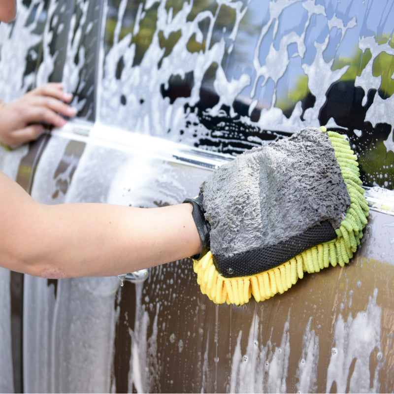 3 in 1 Microfiber & Chenille Car Wash Mitt - Premium Scratch-Free Cleaning Glove for Auto Detailing, Hand Washing, and Waxing - Perfect for Cars, Trucks, SUVs, and Motorcycles