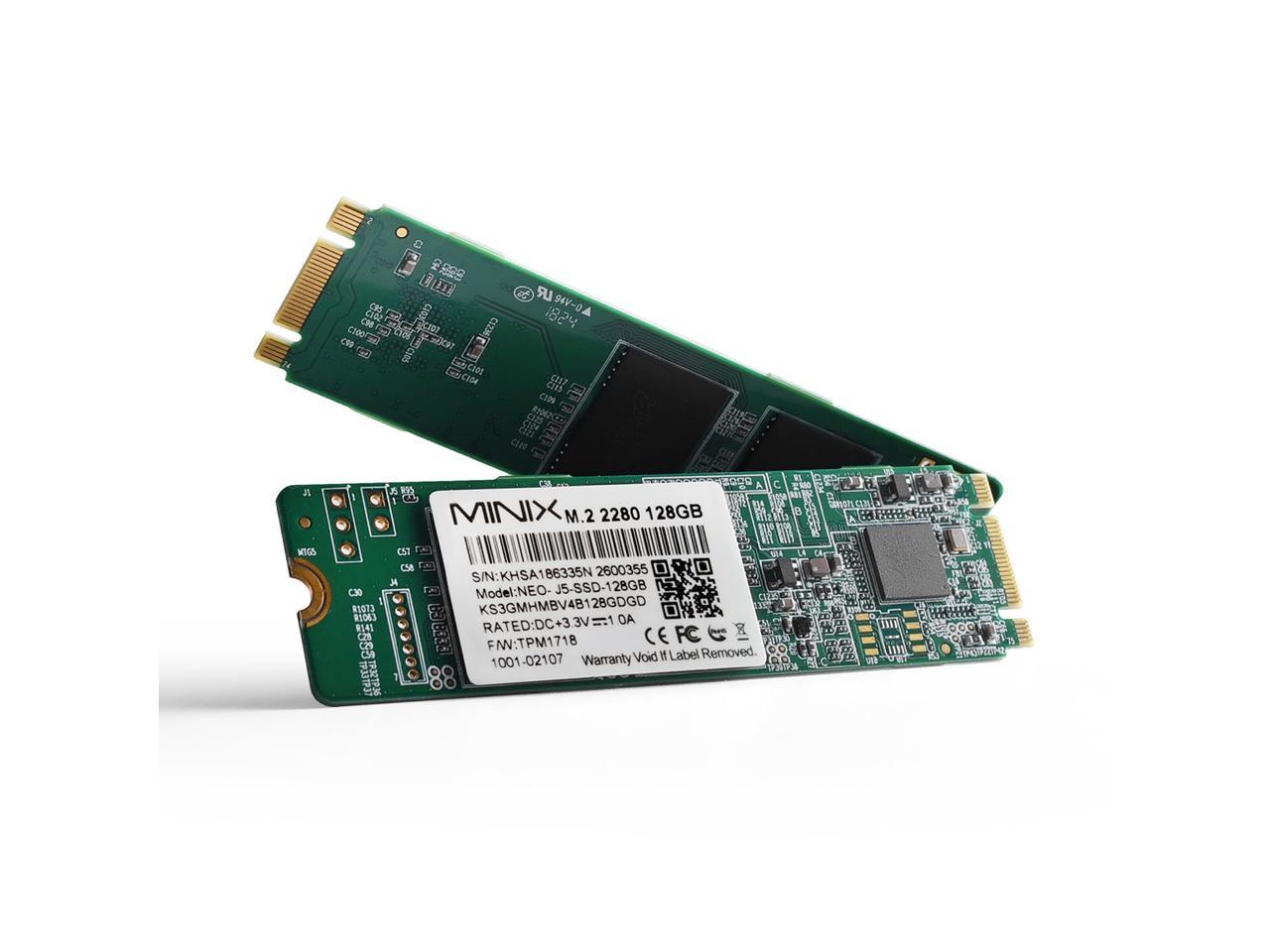 128GB M.2 SSD for Minix Neo J50C-4 - Pre-Installed Windows 10 Pro | High-Speed Storage Upgrade for Mini PC, Home Theater & Office Workstations