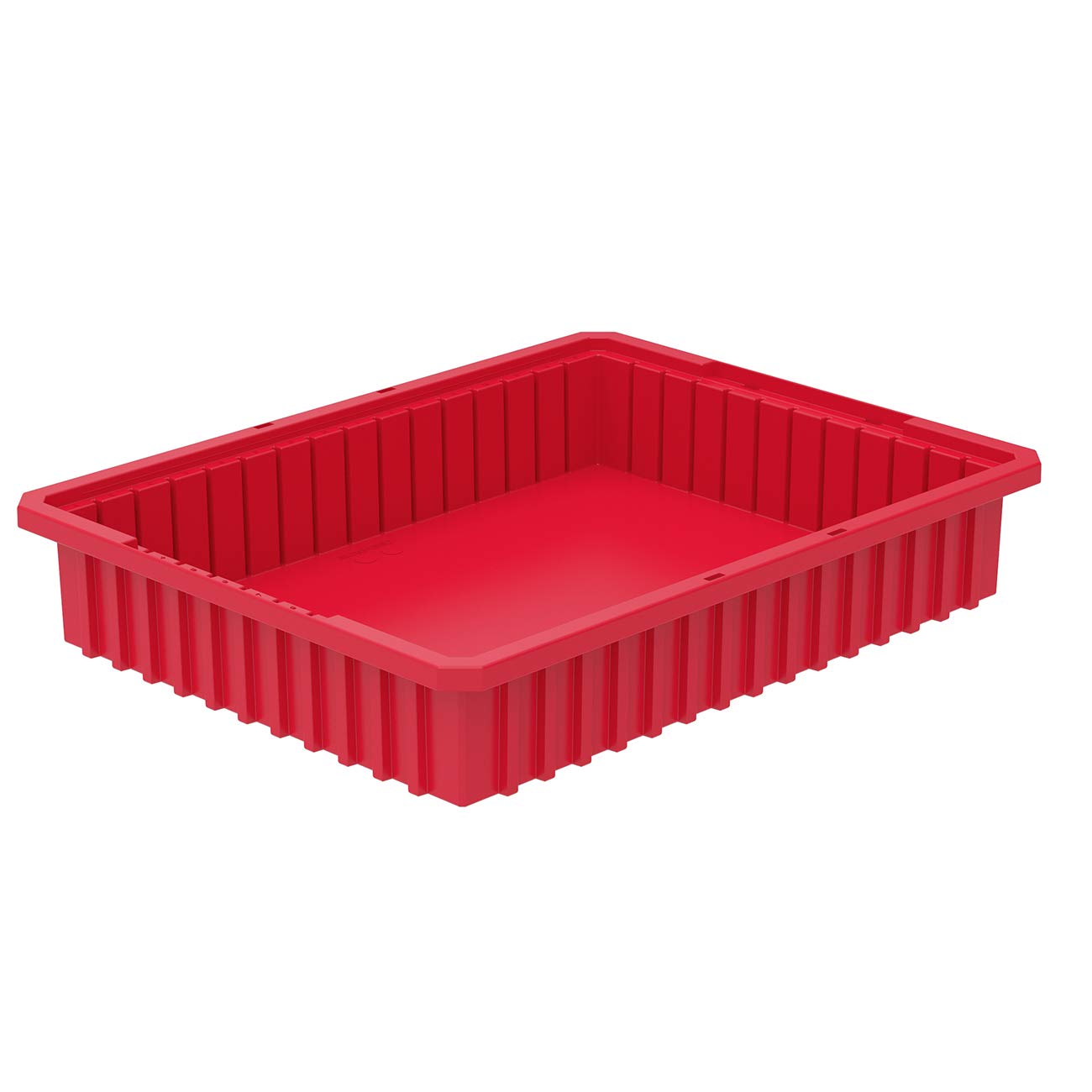 Akro-Mils 33224 Stackable Plastic Storage Bins with Dividers - 6 Pack Red Modular Organizer Boxes (22.4