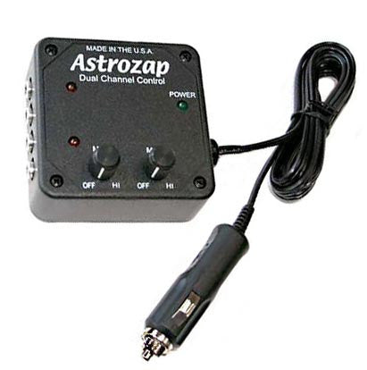 AstroZap AZ720 Dual Channel Telescope Dew Heater Controller - Prevent Lens Fogging for Astrophotography & Stargazing