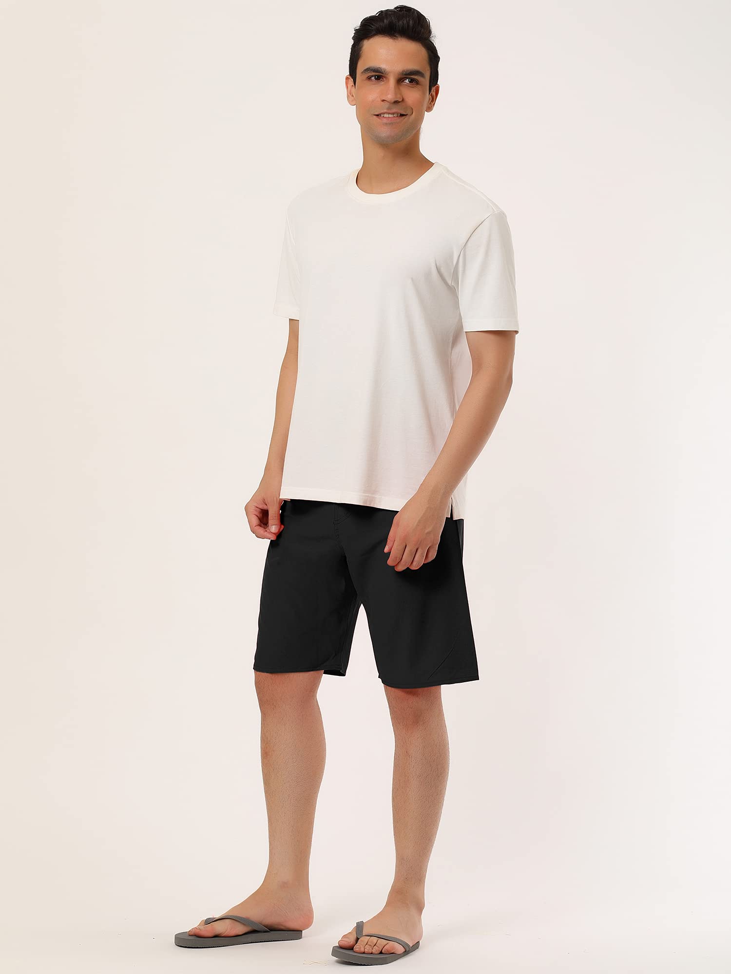 Lars Amadeus Men's Swim Trunks - Quick Dry Elastic Waist Board Shorts with Drawstring for Beach, Pool & Surfing | Comfortable Swimwear for Summer Vacation & Water Sports